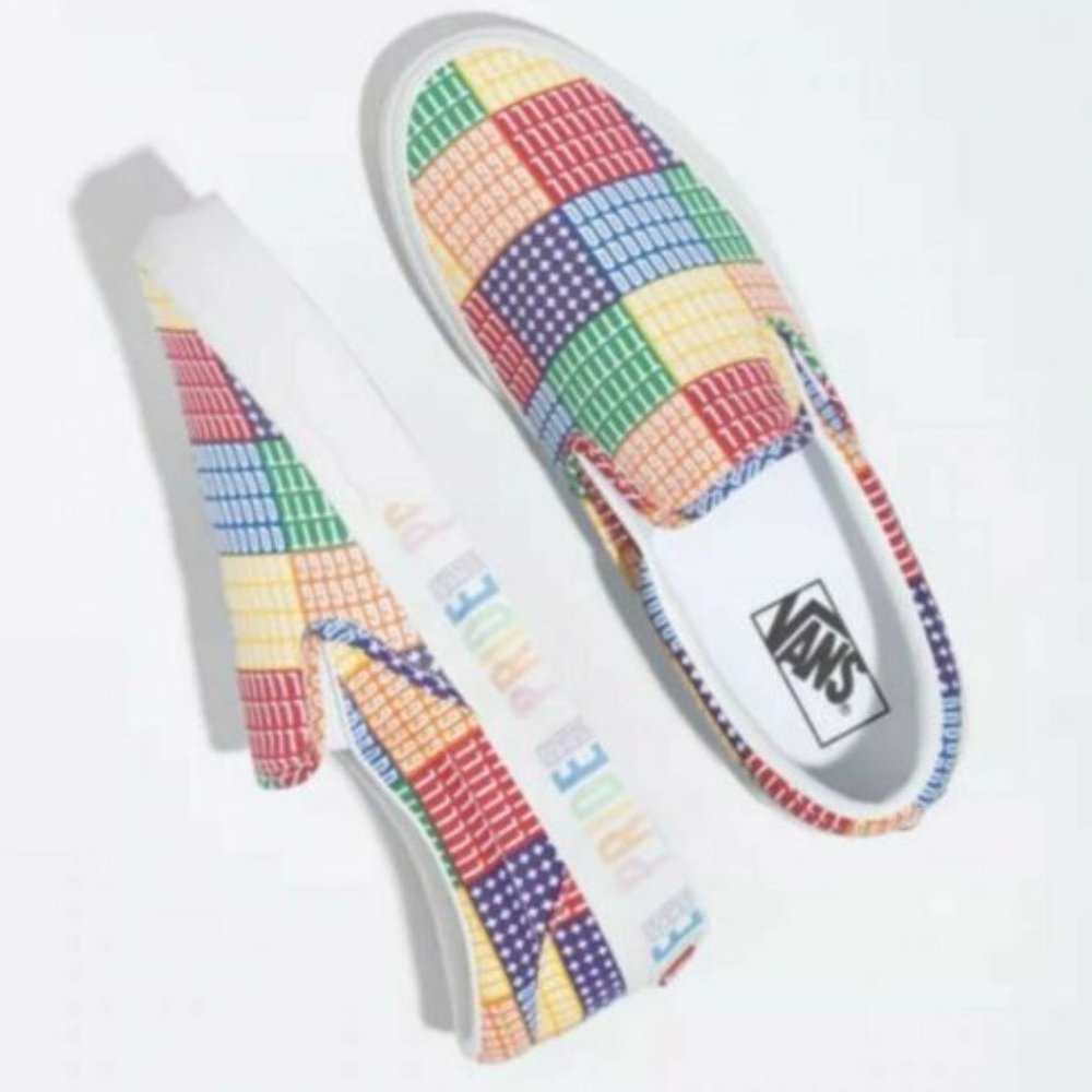 VANS CLASSIC SLIP ON Pride Multi Color Men's Skate Shoes 10.5 11 11.5 13